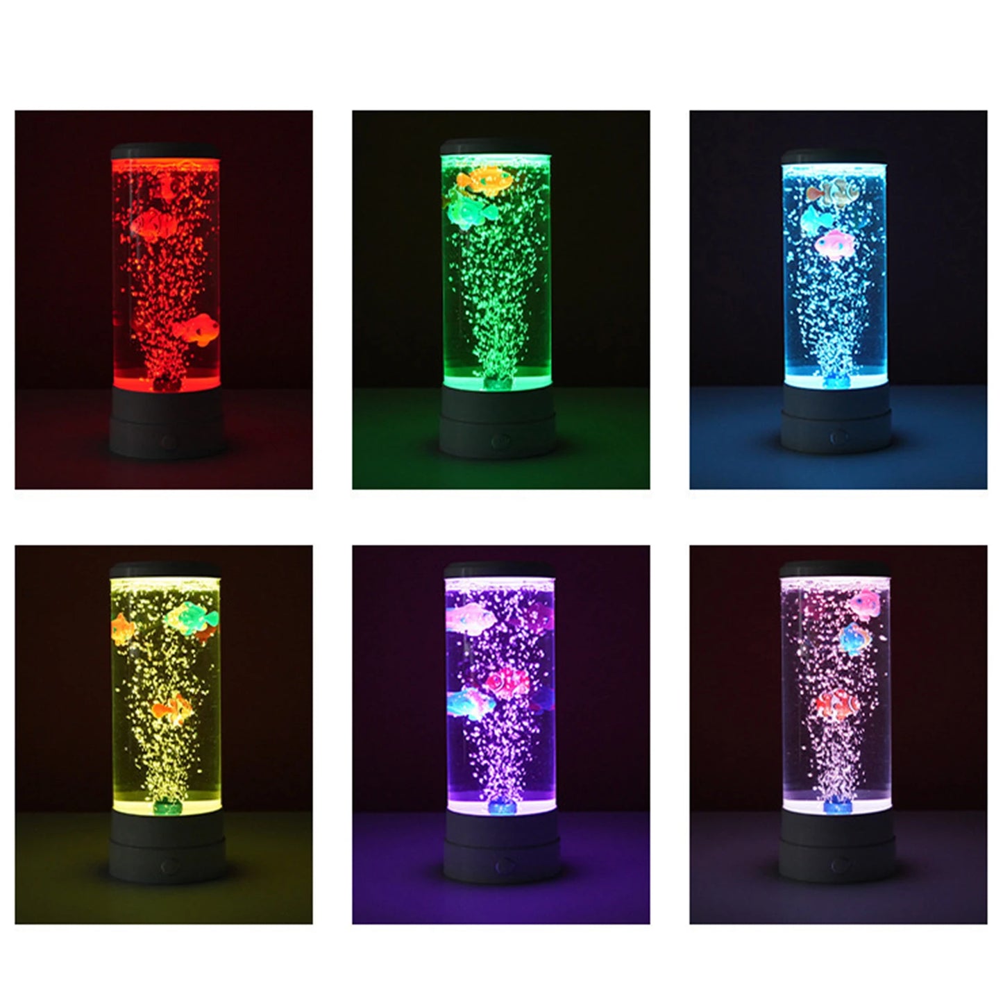 Add a Pop of Color and Fun to Your Space with the USB Colorful Bubble Fish Lamp LED Nightlight for a Relaxing Atmosphere